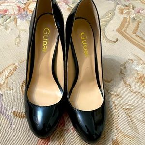 Sexy Black patent leather stiletto heels s 8.5